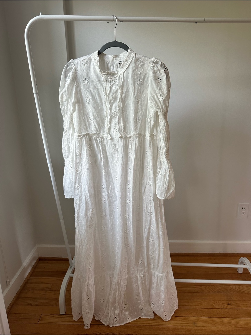 English Factory White Eyelet Tiered Maxi Dress